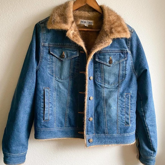 Y2k vintage denim and faux fur jacket - Picture 2 of 8